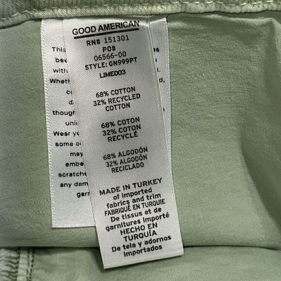 Good American Good '90s Loose Fit Jeans In lime GN999PT - Picture 4 of 6